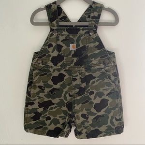Carharrt Camo Baby Short Overalls  - 24M